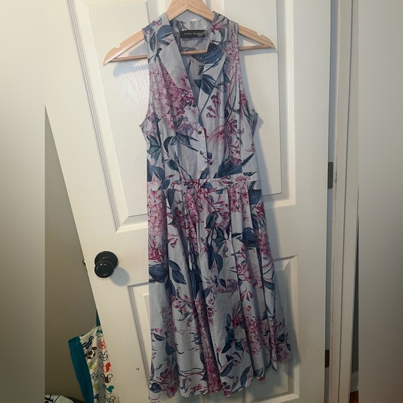 Ivanka Trump Floral Sleeveless Dress - Pink and Blue Size 2 - Picture 1 of 6